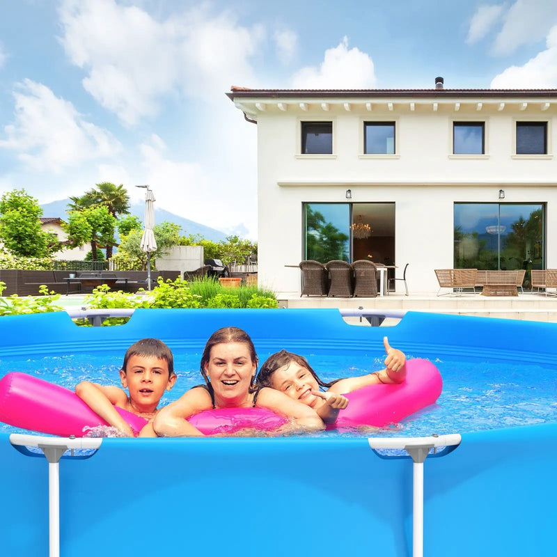 Round Above Ground Swimming Pool With Pool Cover by DirectDeals
