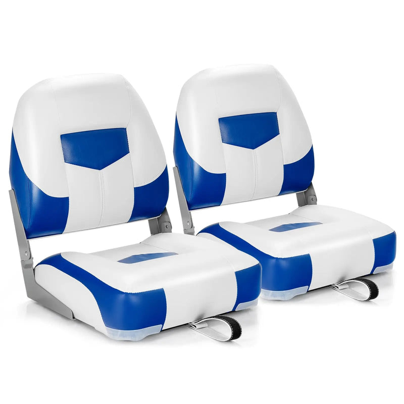 Set of 2 Folding Low Back Fishing Boat Seat by DirectDeals