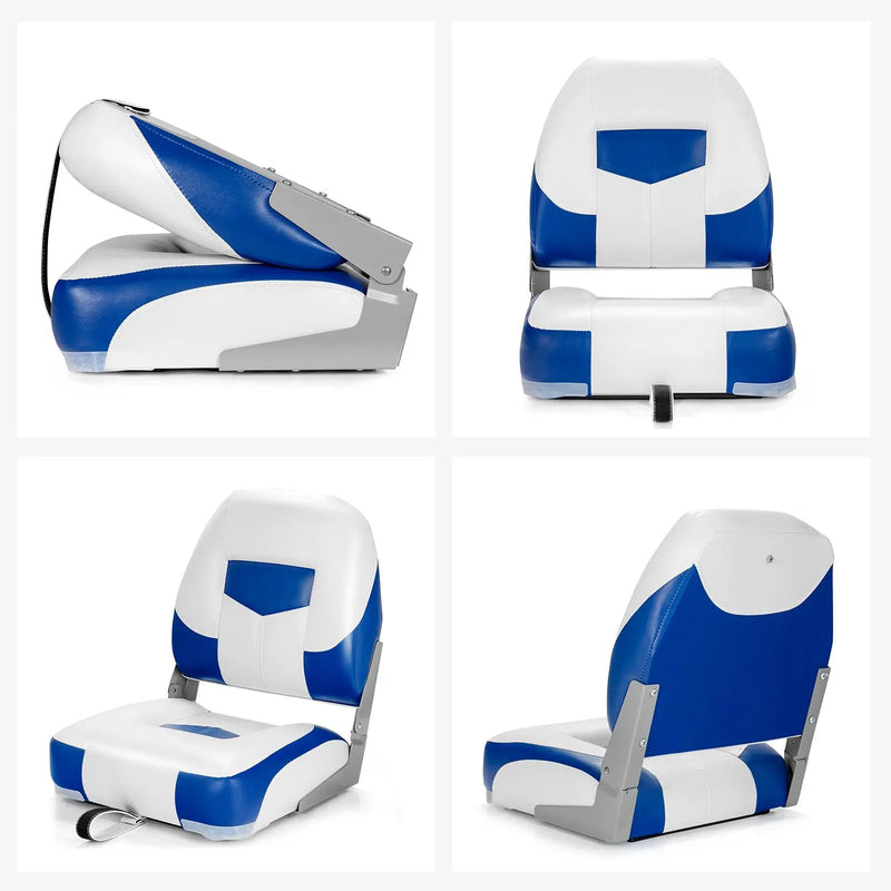 Set of 2 Folding Low Back Fishing Boat Seat by DirectDeals