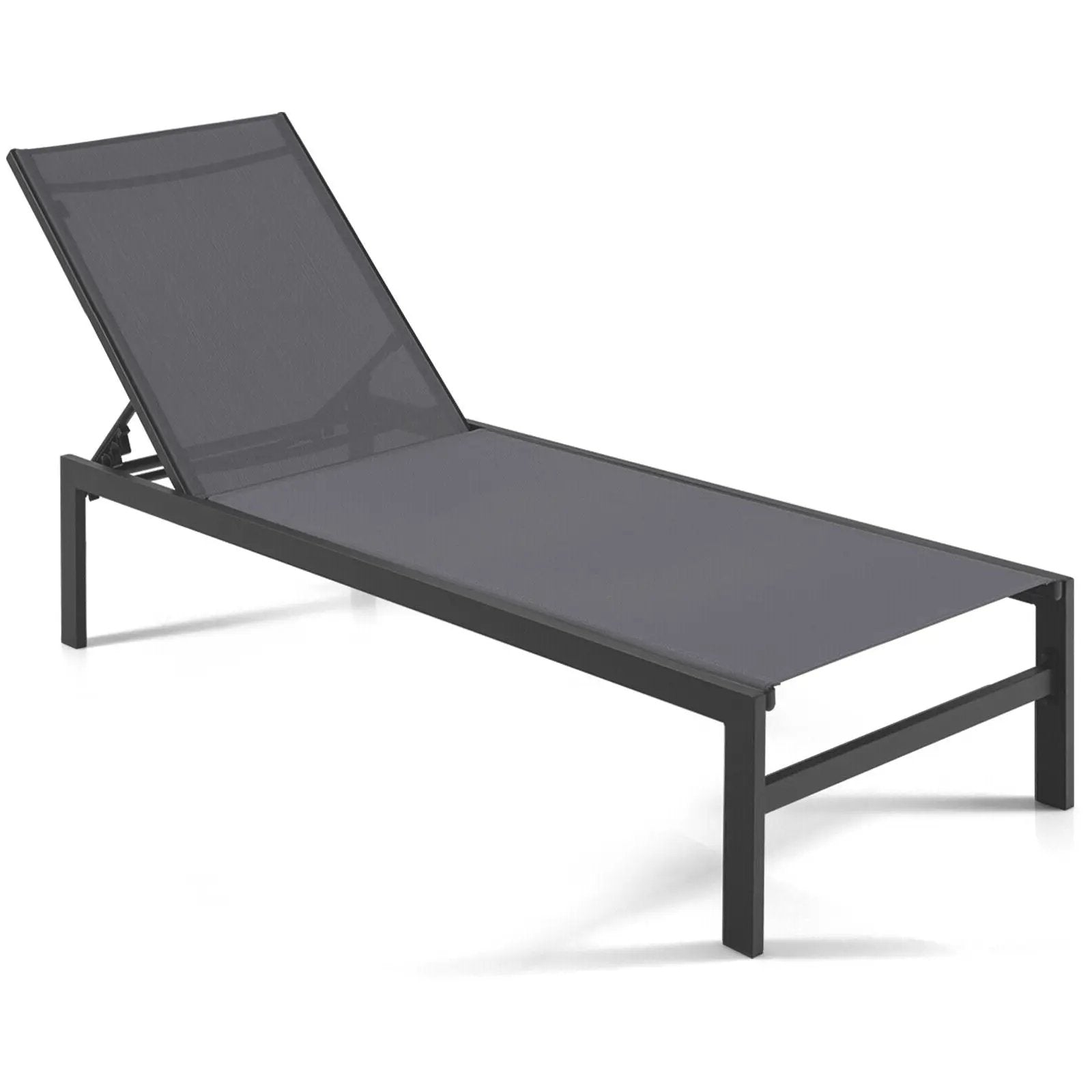 6-Position Chaise Lounge Chairs with Rustproof Aluminium Frame by DirectDeals