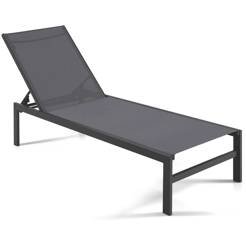 6-Position Chaise Lounge Chairs with Rustproof Aluminium Frame by DirectDeals