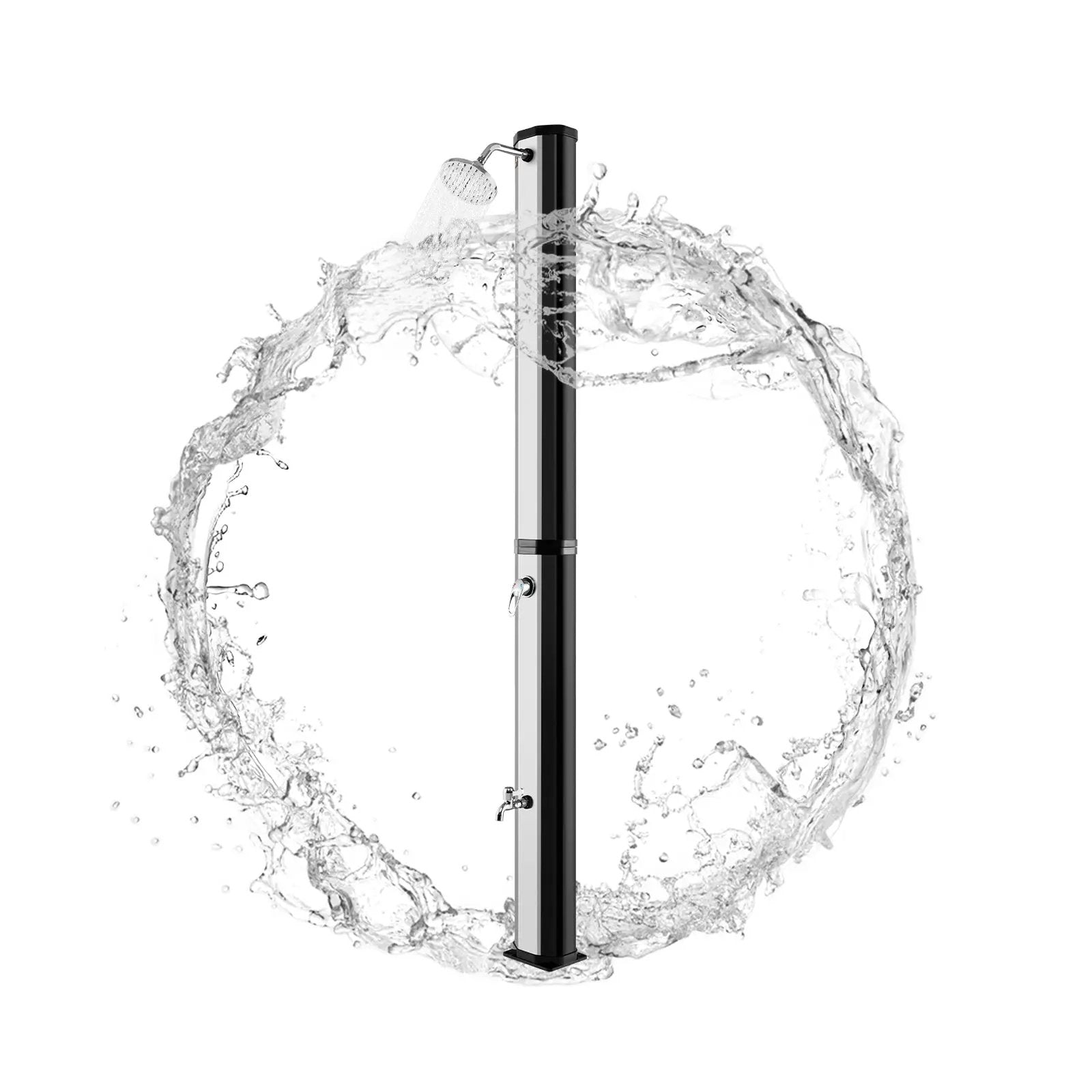 7.2 Feet 9.3 Gallon Solar Heated Shower with Adjustable Head and Foot Tap by DirectDeals