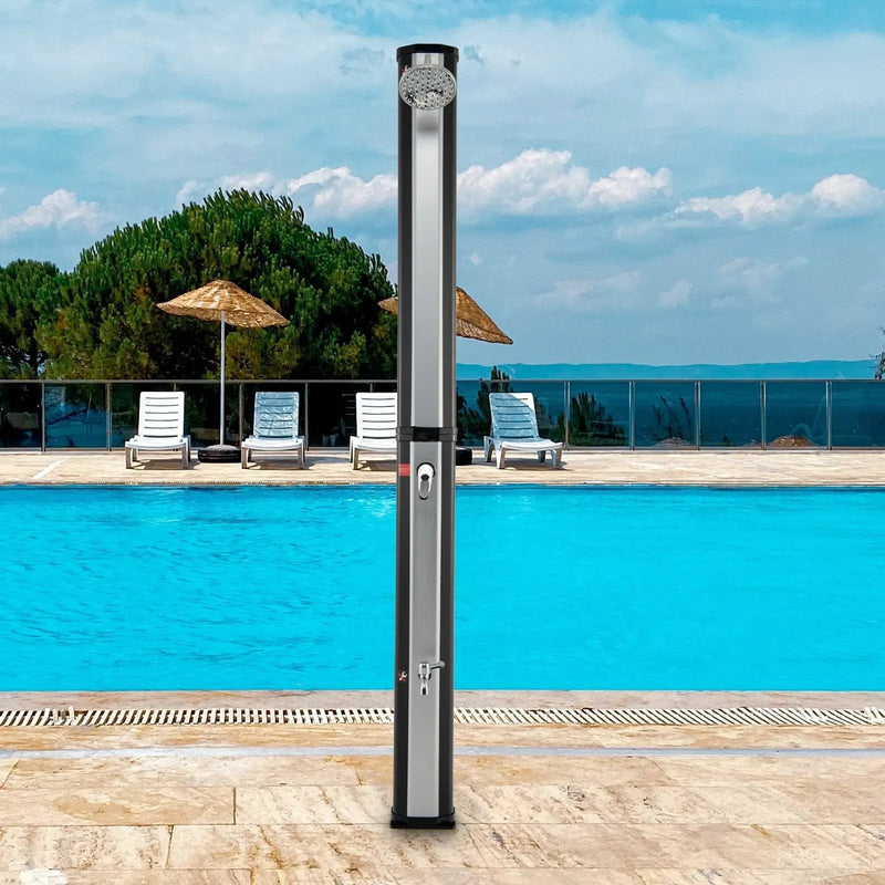 7.2 Feet 9.3 Gallon Solar Heated Shower with Adjustable Head and Foot Tap by DirectDeals