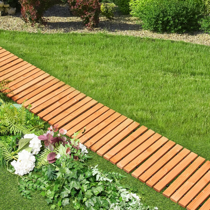 8 Feet Roll-out Weather-Resistant Patio Hardwood Pathway-22 Inch by DirectDeals