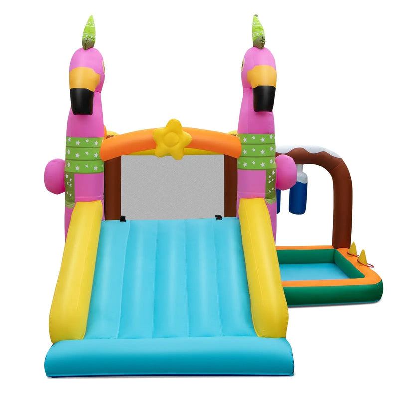 7-in-1 Flamingo Inflatable Bounce House with Slide without Blower by DirectDeals