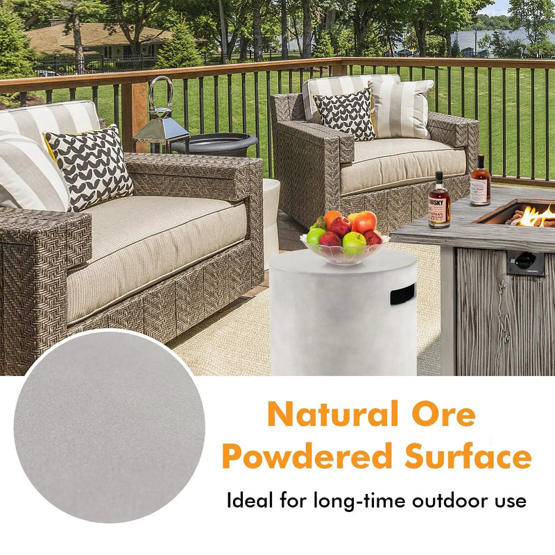 Outdoor Weather Resistant Tank Hideaway Table Fits Standard 20 LBS Propane Gas Tank for Fire Pits by DirectDeals