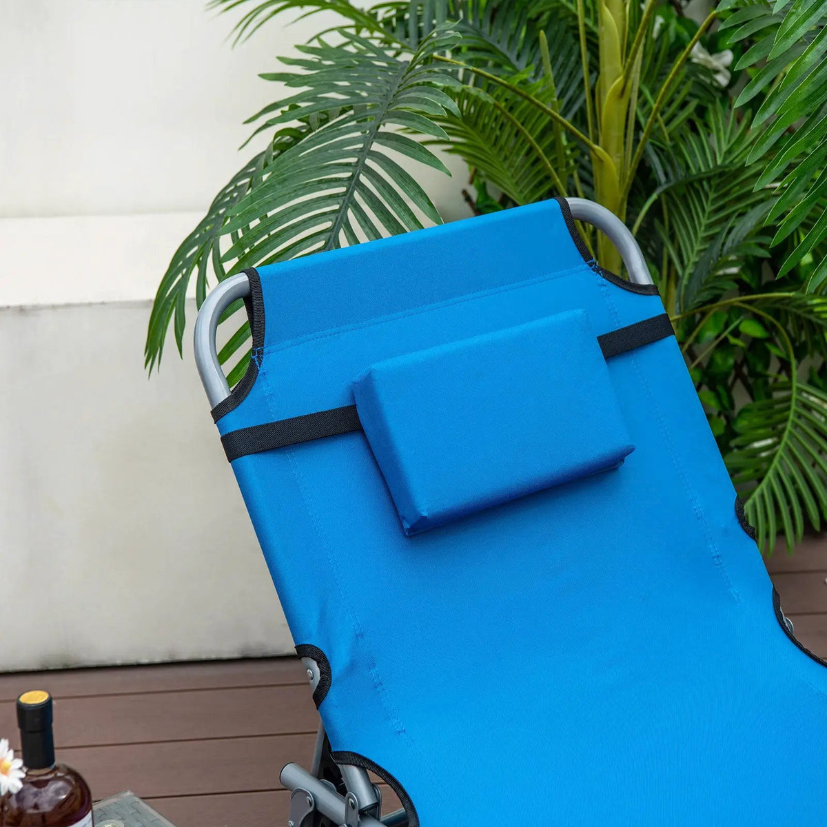 5-position Outdoor Folding Chaise Lounge Chair, photo 6 of 9