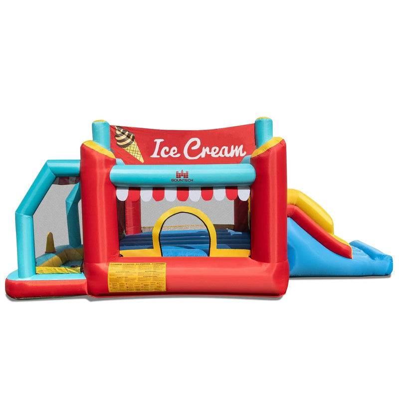 5-in-1 Ice Cream Inflatable Bounce House with Ball Pit and Slide with 520W Blower by DirectDeals