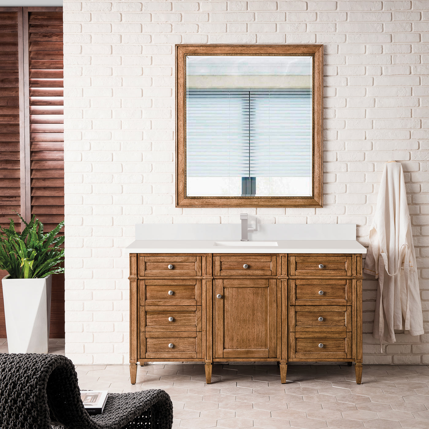 James Martin Brittany 60" Single Bathroom Vanity, Saddle Brown, view 25