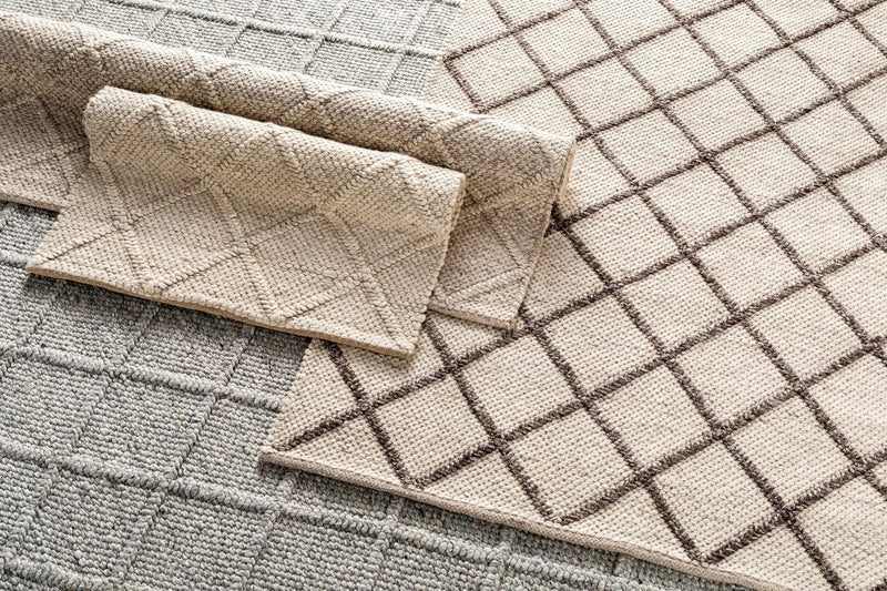 Syosset Cream/Brown Trellis Wool&Viscose Rug - Clearance by Boutique Rugs