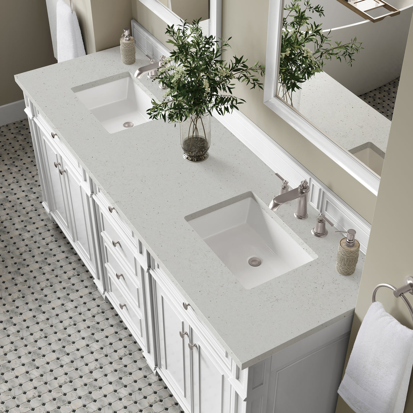 James Martin Bristol 72" Double Bathroom Vanity, Bright White, view 29