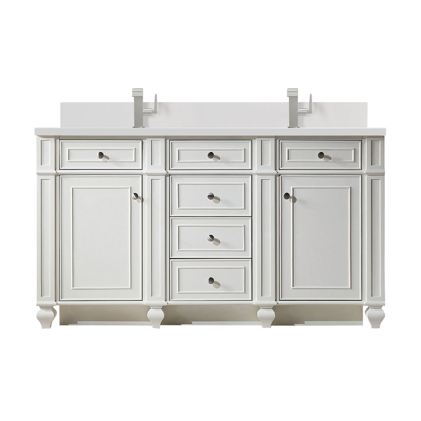 James Martin Bristol 60" Double Bathroom Vanity, Bright White, view 29