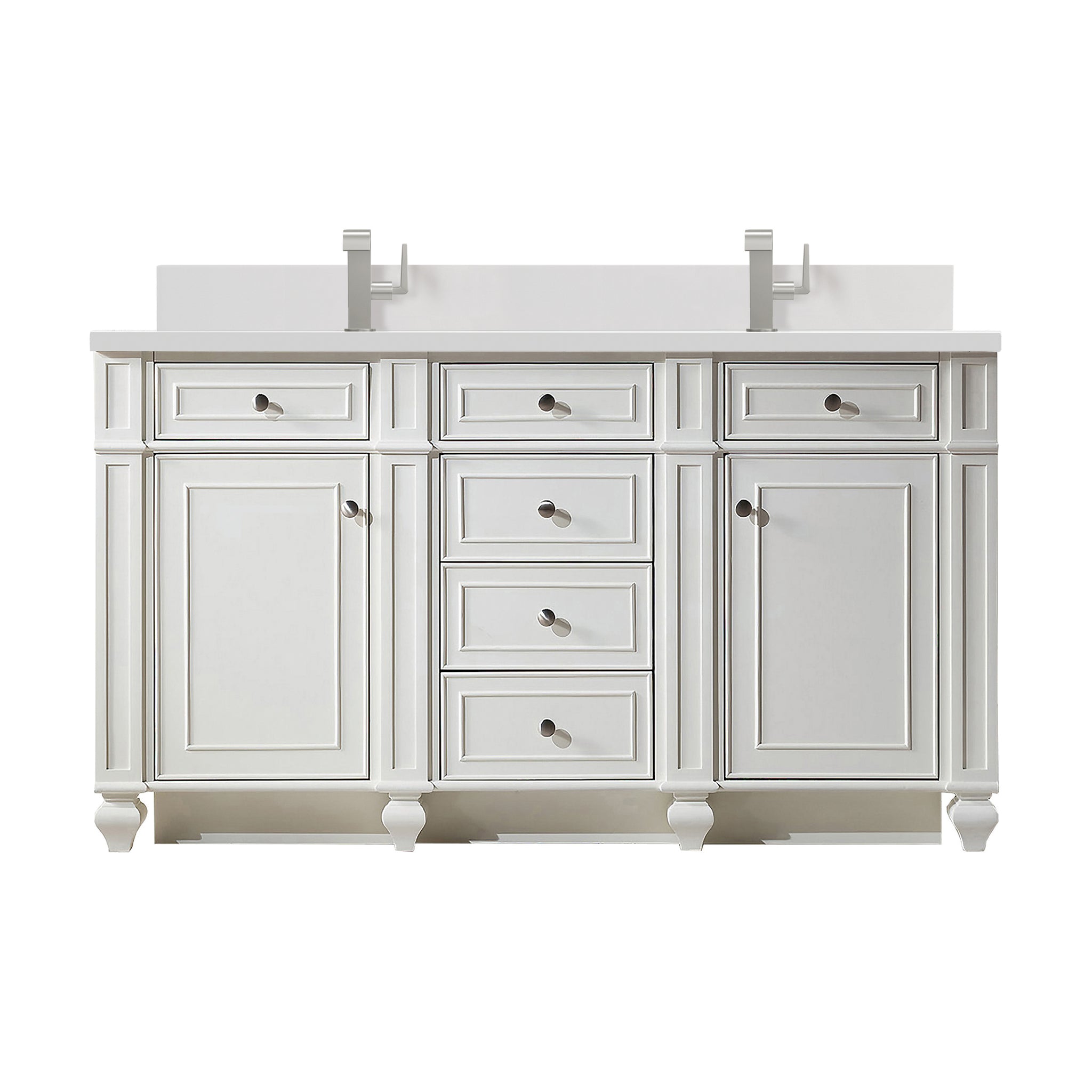 James Martin Bristol 60" Double Bathroom Vanity, Bright White, view 29