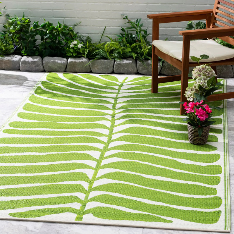 Hilo - Green Outdoor Rug for Patio by Fab Habitat