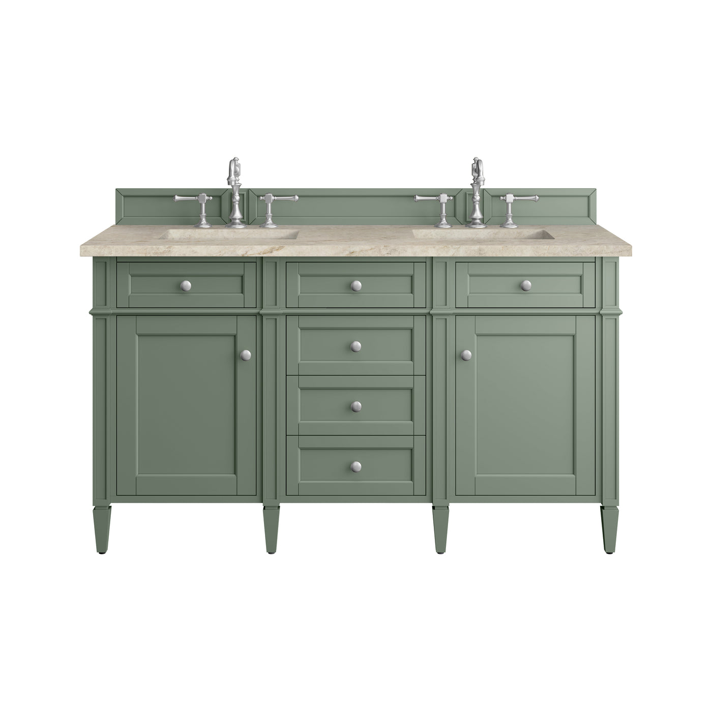 James Martin Brittany 60" Double Bathroom Vanity, Smokey Celadon, view 40