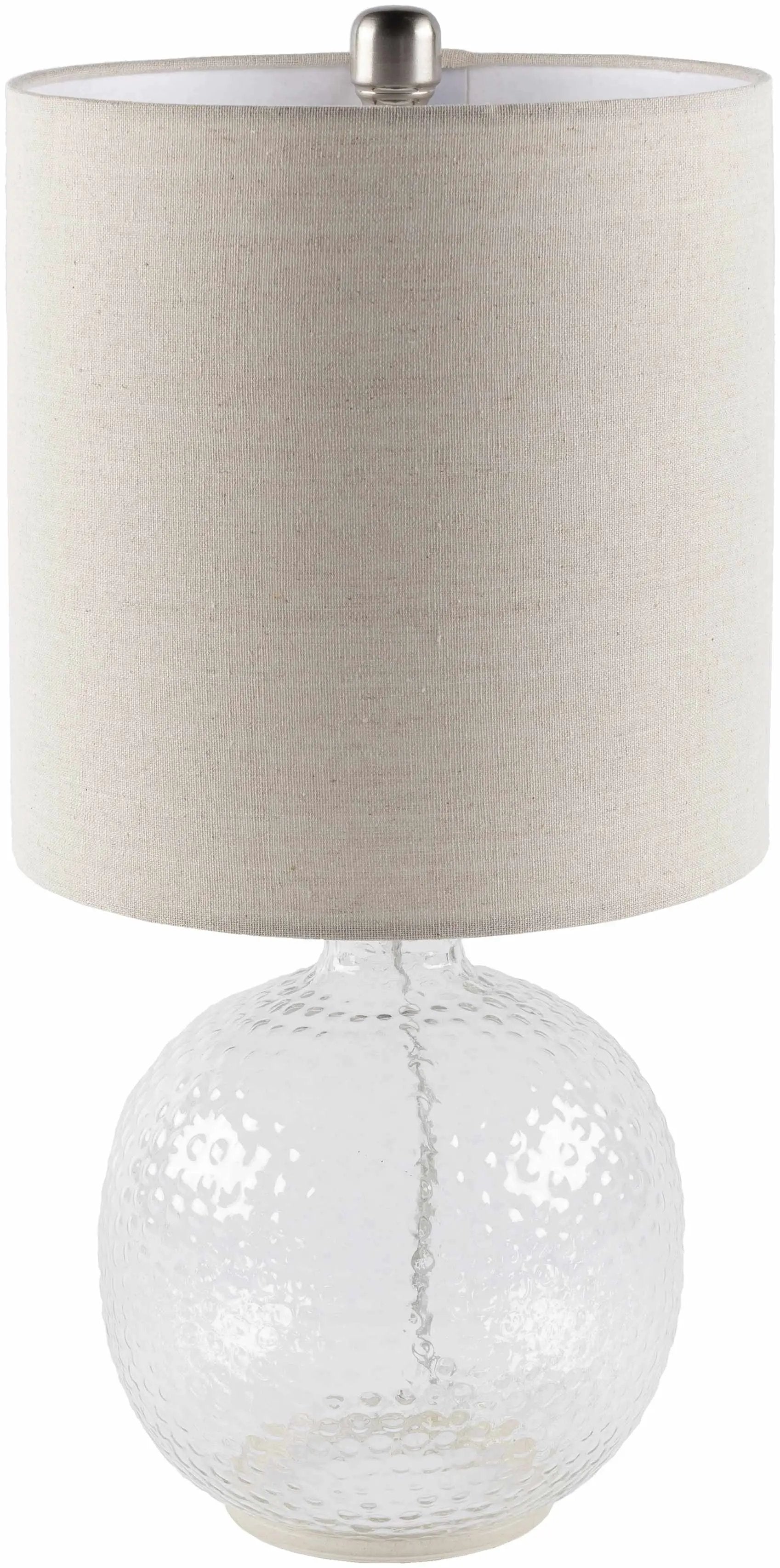 Enetai Glass White Table Lamp by Boutique Rugs