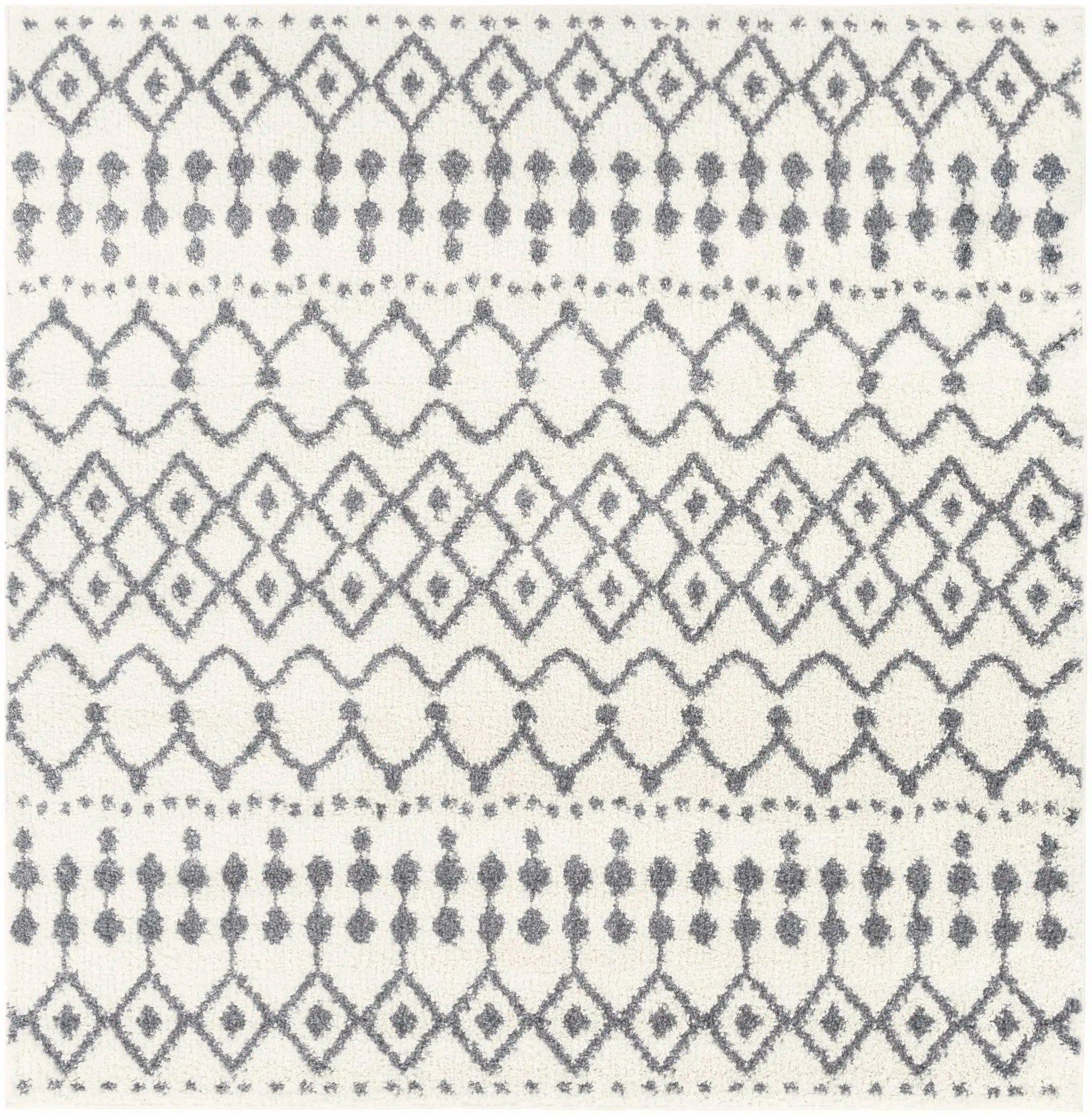 White Gray Navassa Rug - Clearance by Boutique Rugs