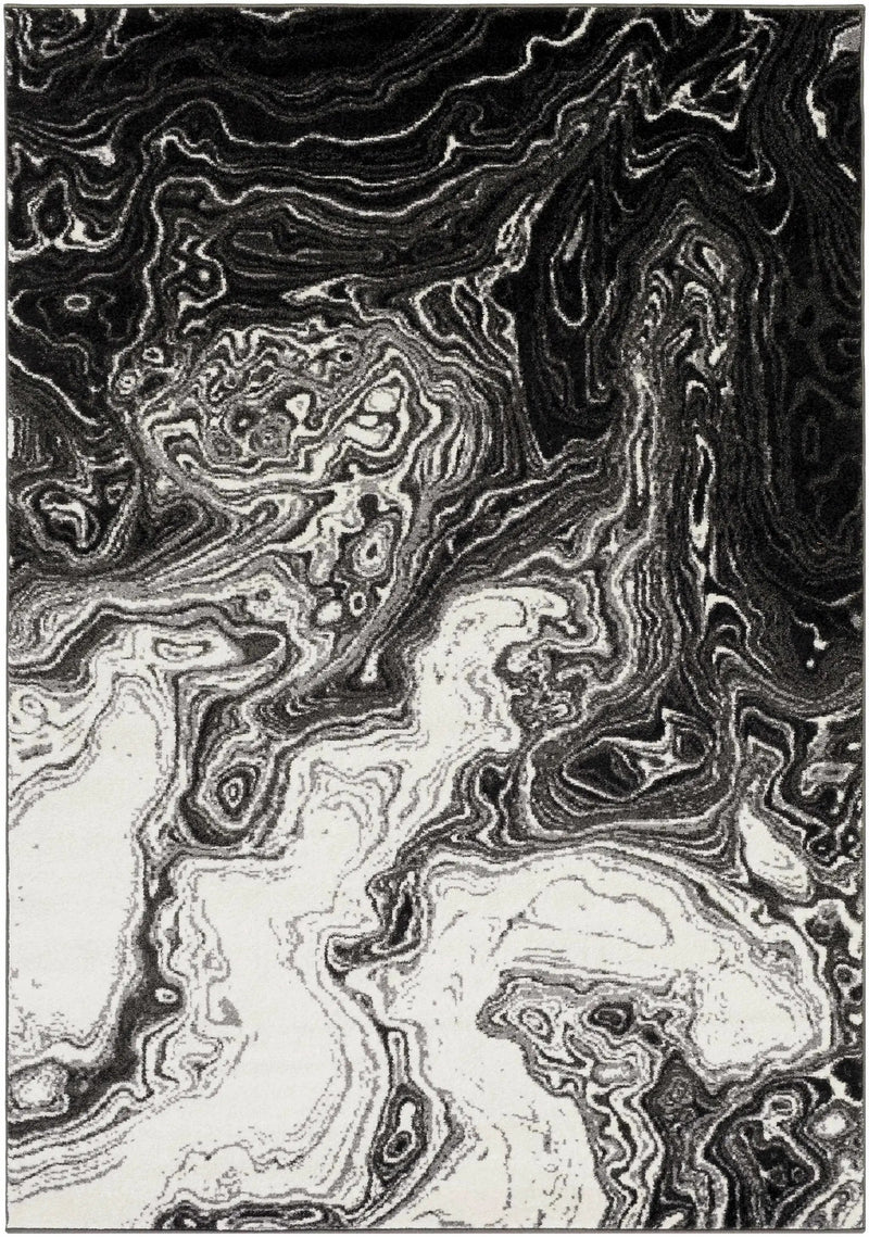 Nuevo Black Marble Carpet - Clearance by Boutique Rugs
