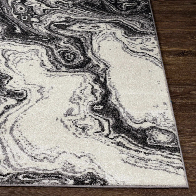 Nuevo Black Marble Carpet - Clearance by Boutique Rugs