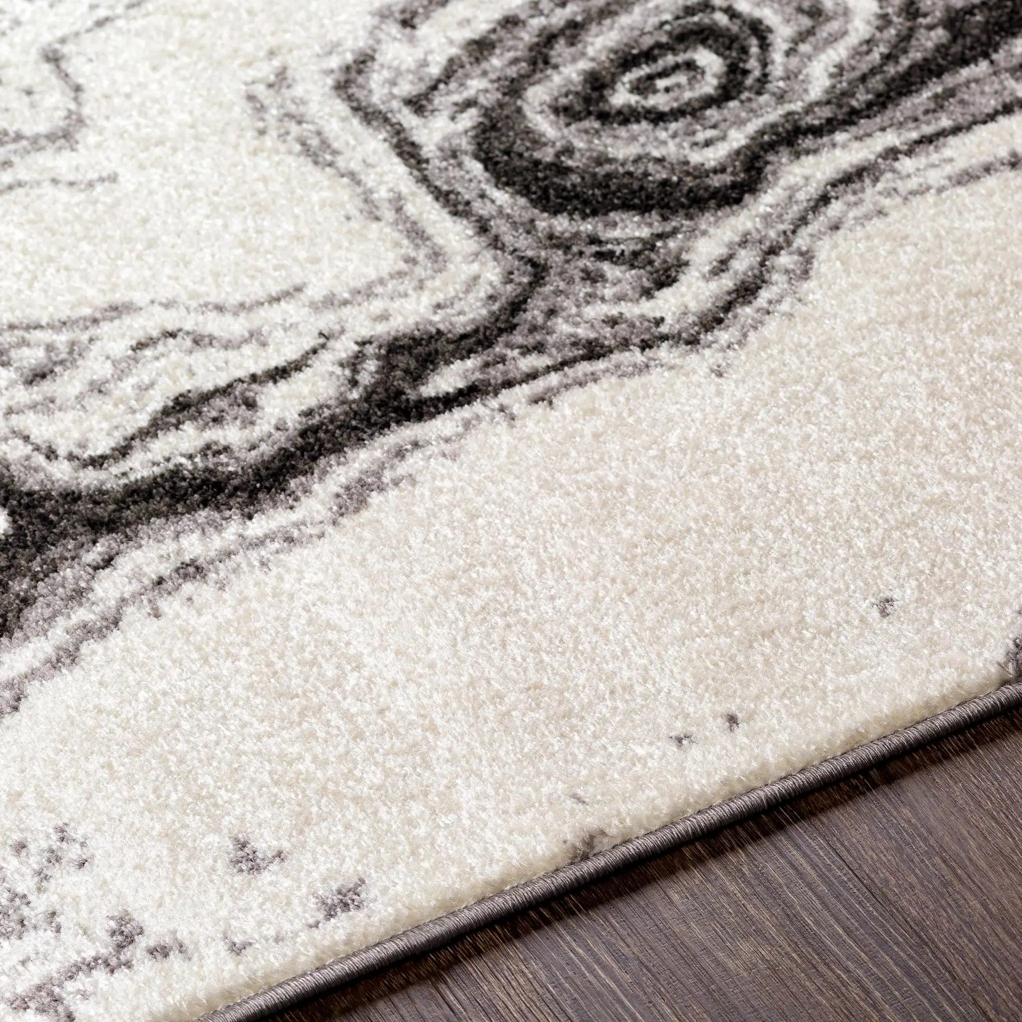 Nuevo Black Marble Carpet - Clearance by Boutique Rugs