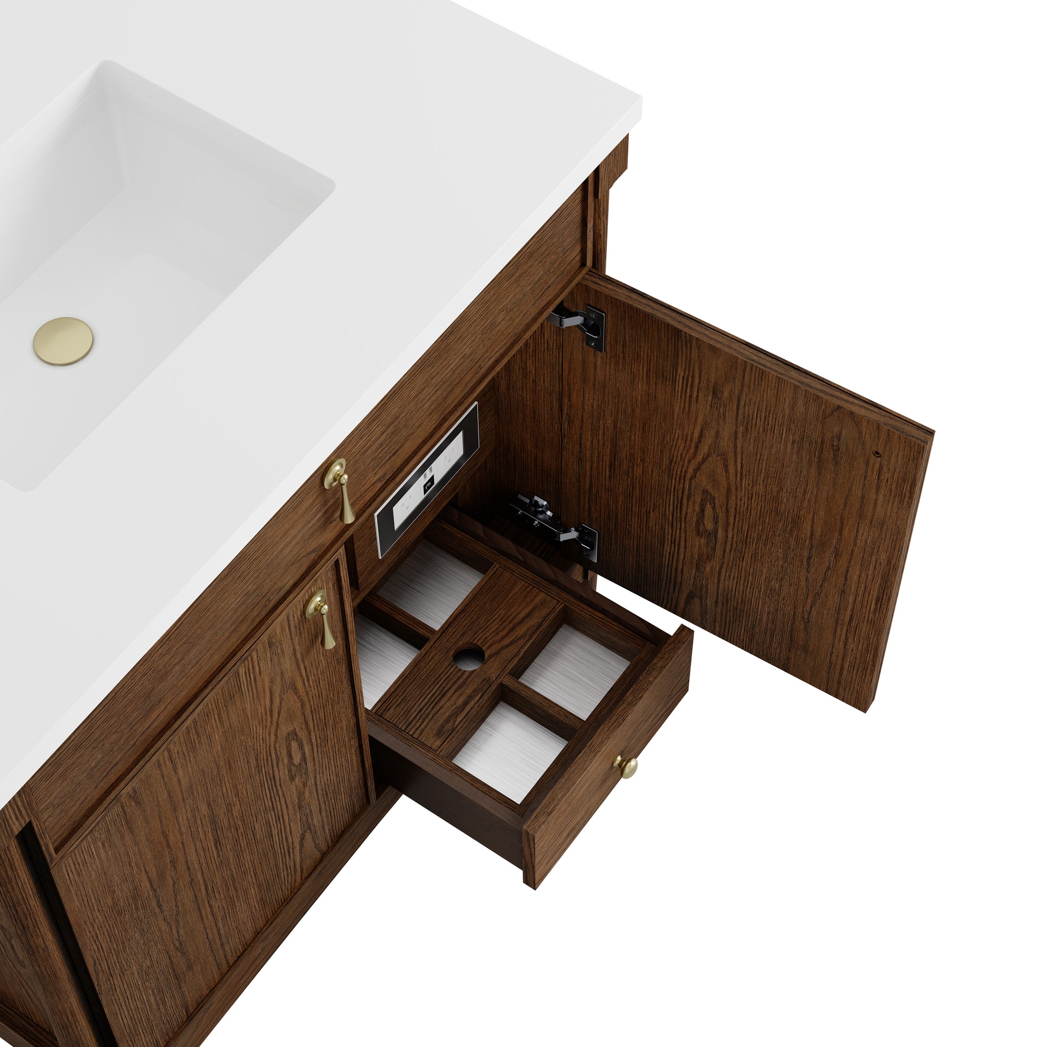 James Martin Kinnsden 36" Single Bathroom Vanity, Sable Oak, view 21