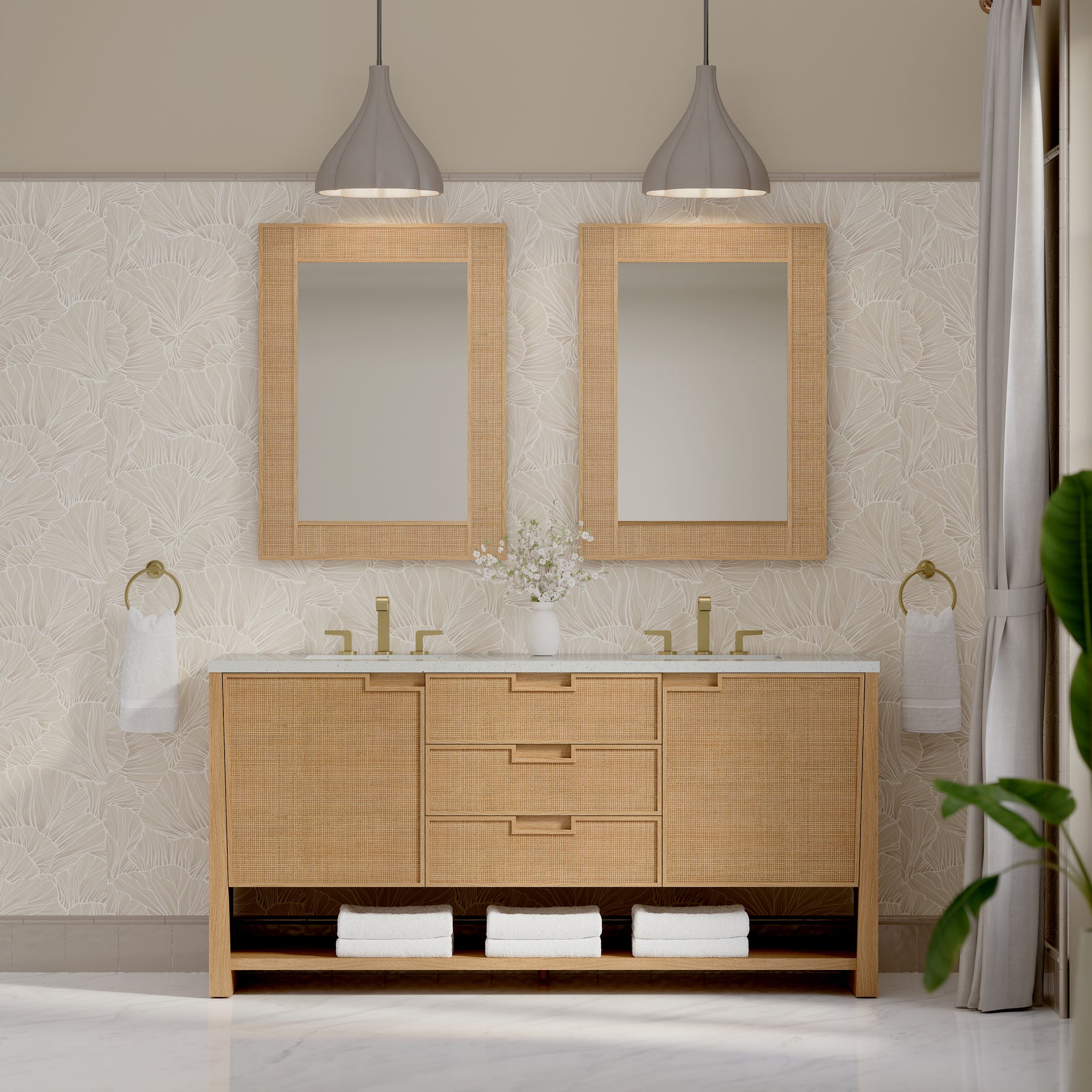 James Martin Solene 72" Double Bathroom Vanity, Seaside Oak, view 28