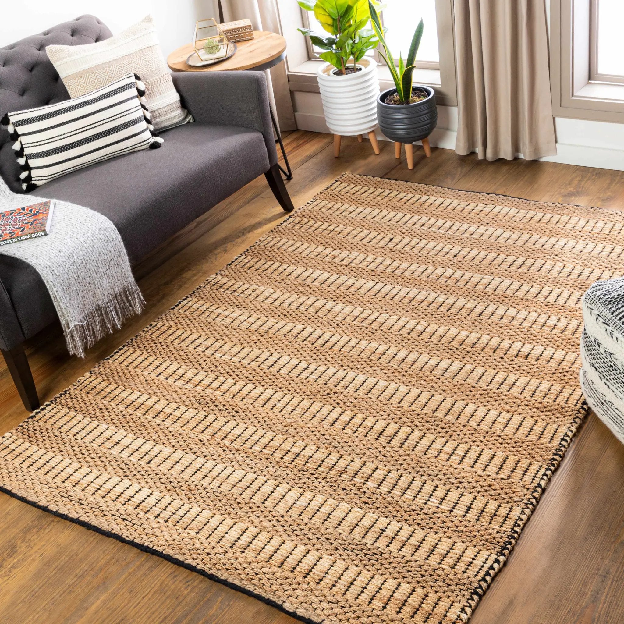 Beige Numurkah Braided Jute Area Rug - Clearance by Boutique Rugs