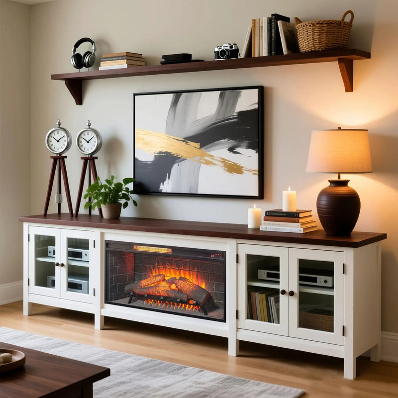 Nuvia 36-Inch Electric Antique Black Touch Panel Infrared Fireplace Insert With Removable Trim Kit (SAK84610) by SAKSBY WHOLESALE