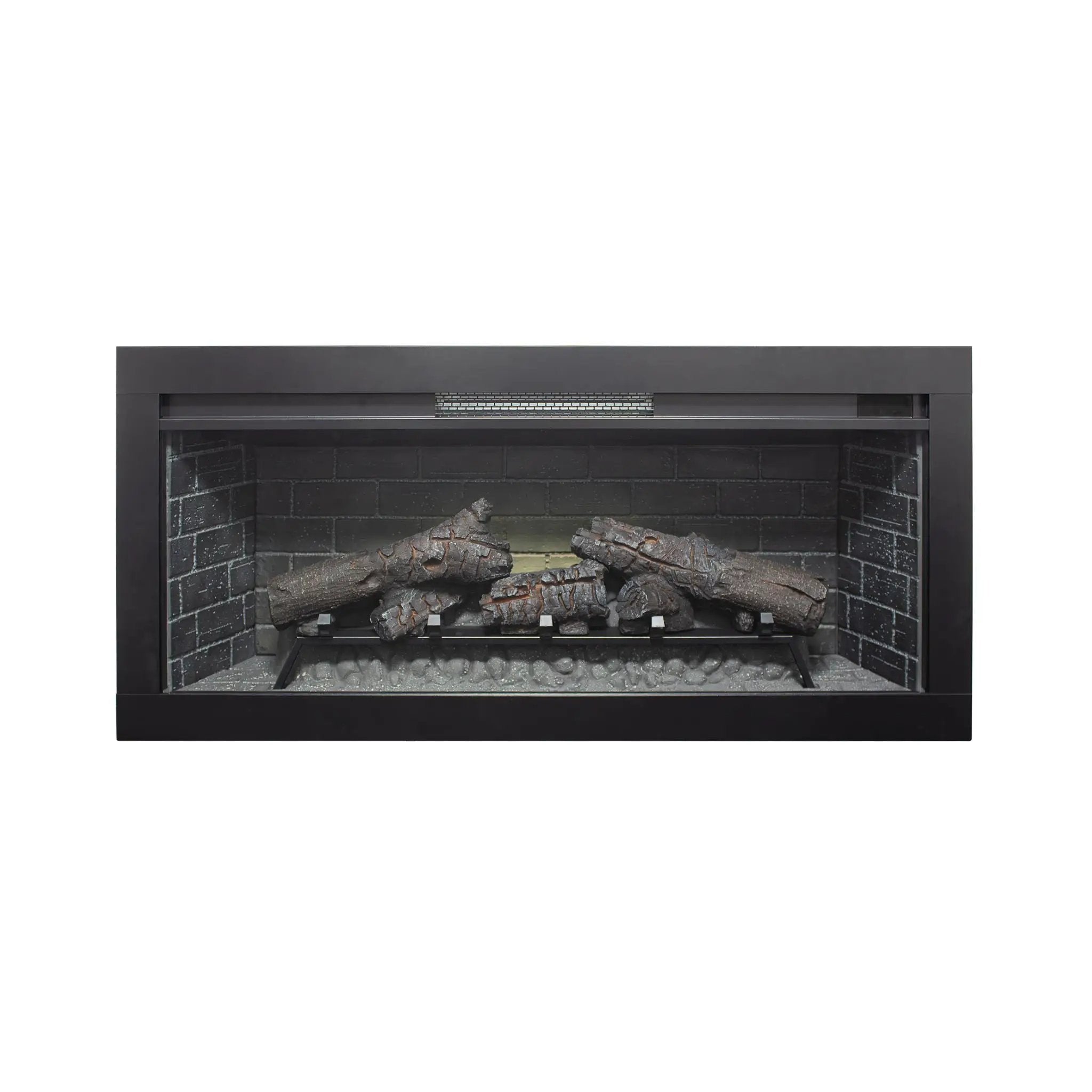 Nuvia 36-Inch Electric Antique Black Touch Panel Infrared Fireplace Insert With Removable Trim Kit (SAK84610) by SAKSBY WHOLESALE