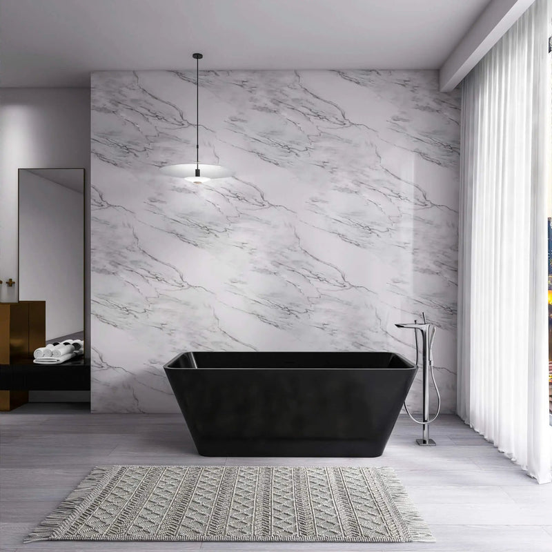 Nuvia 67-Inch Luxury Freestanding Solid Surface Soaking Bathtub (SAK51920) by SAKSBY WHOLESALE