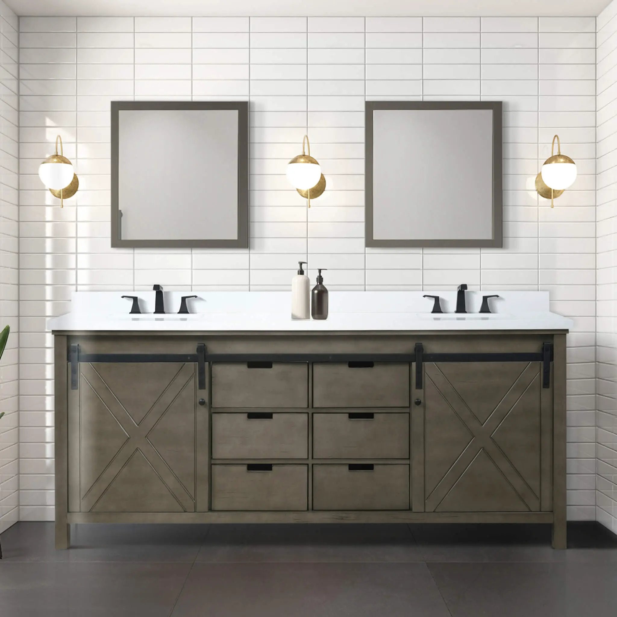 Nuvia 80-Inch Fully Assembled Double Bath Vanity With Soft Close Cabinets [No Countertop] (SAK53904) by SAKSBY WHOLESALE