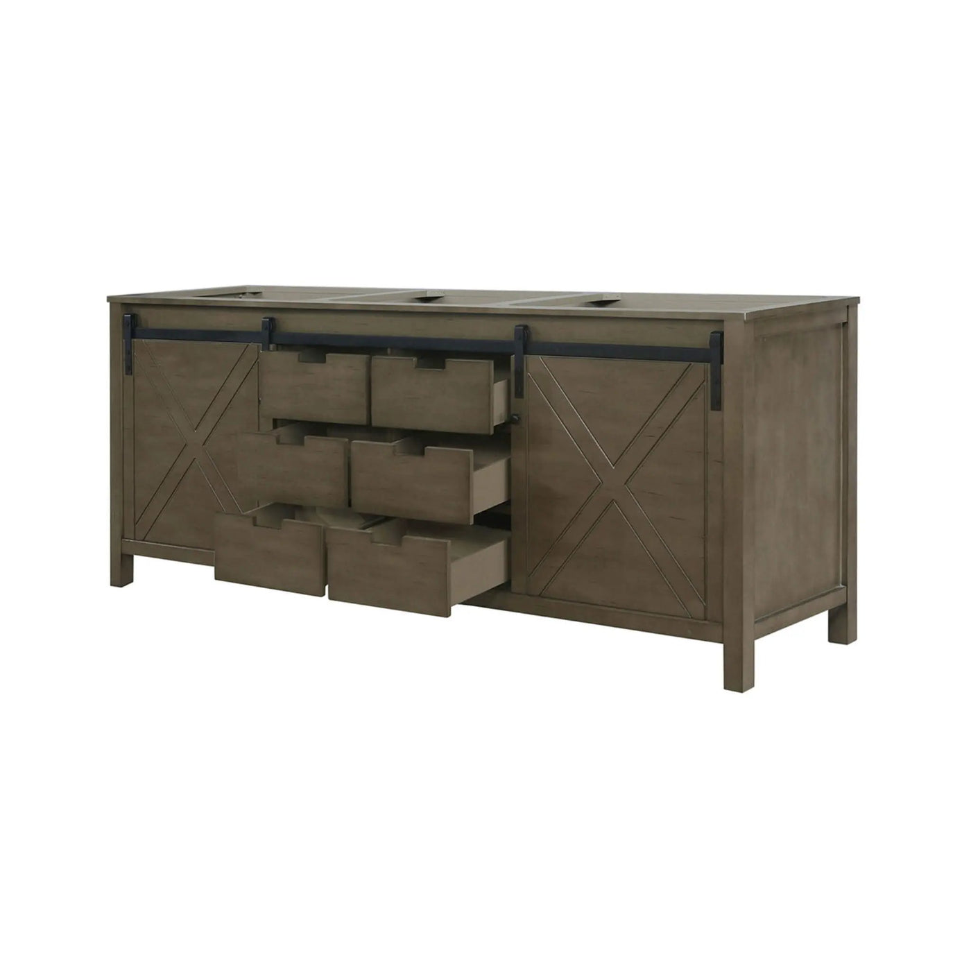 Nuvia 80-Inch Fully Assembled Double Bath Vanity With Soft Close Cabinets [No Countertop] (SAK53904) by SAKSBY WHOLESALE