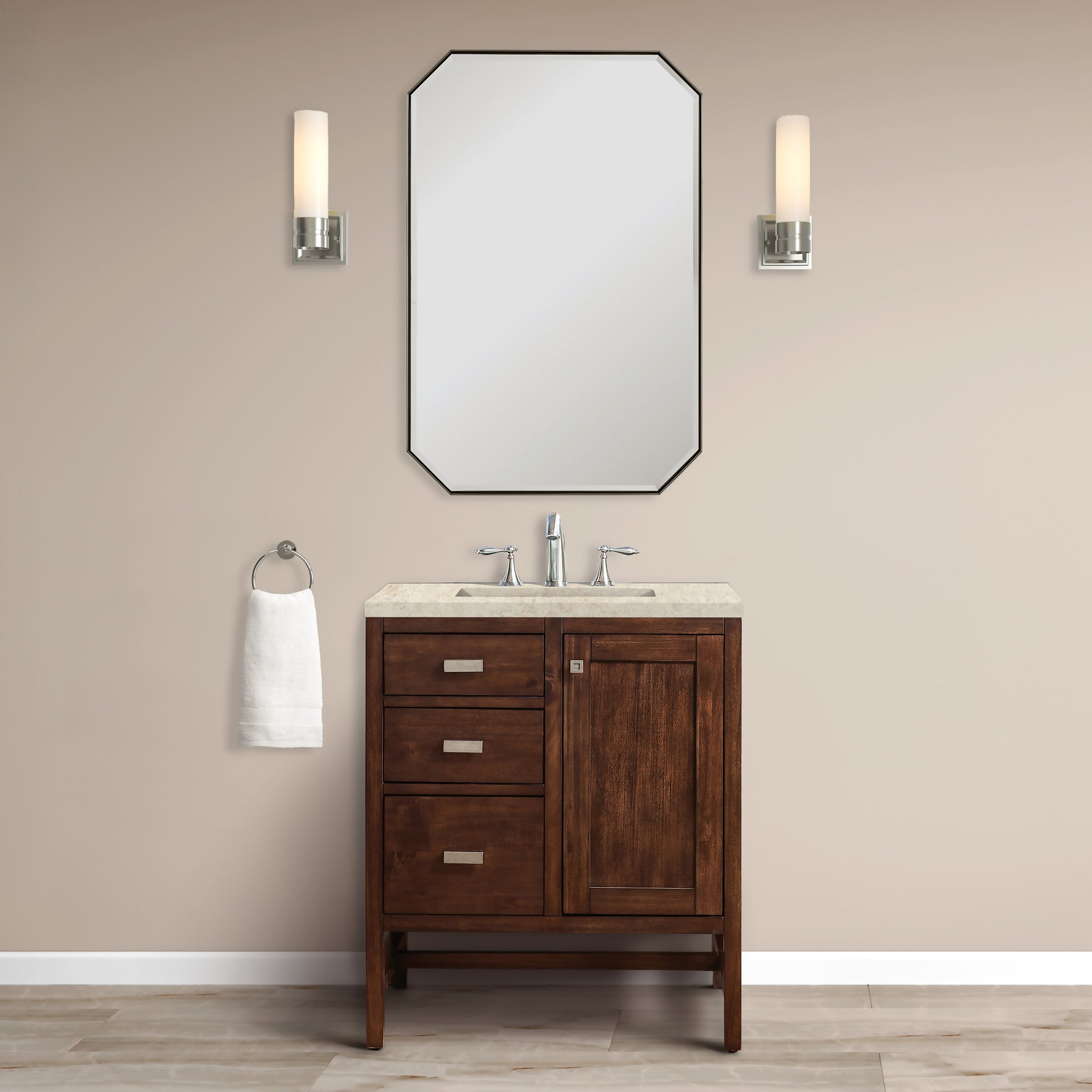 James Martin Addison 30" Single Bathroom Vanity, Mid-Century Acacia, view 34
