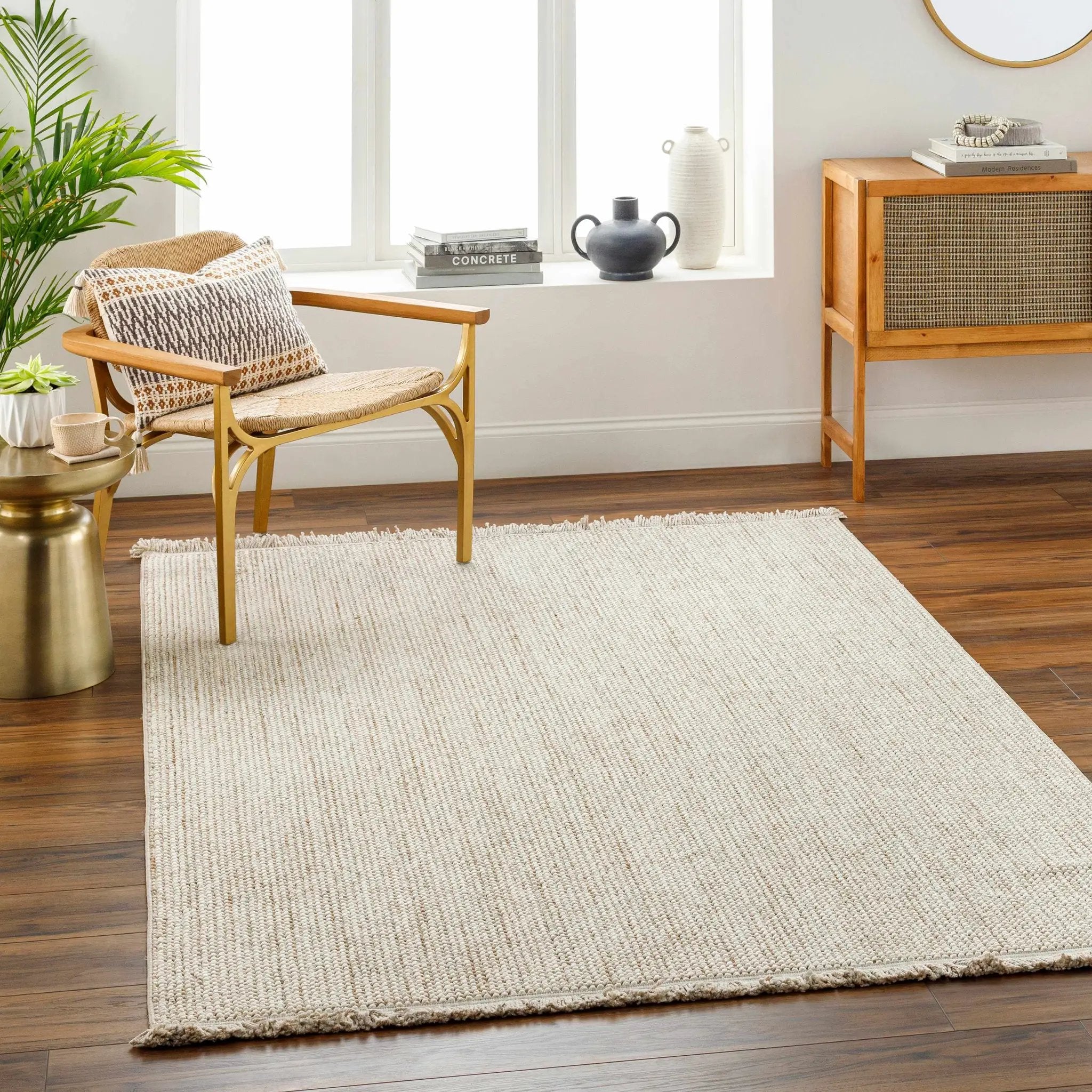 Gowan Beige Area Rug by Hauteloom