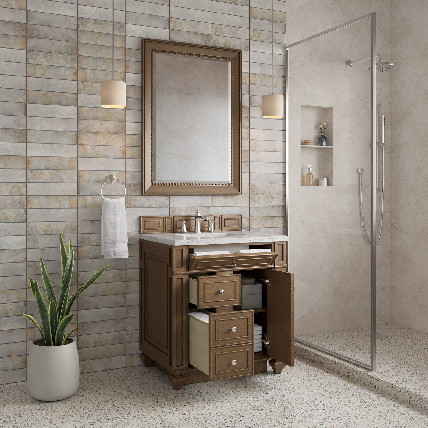 James Martin Bristol 30" Single Bathroom Vanity, Saddle Brown, view 27