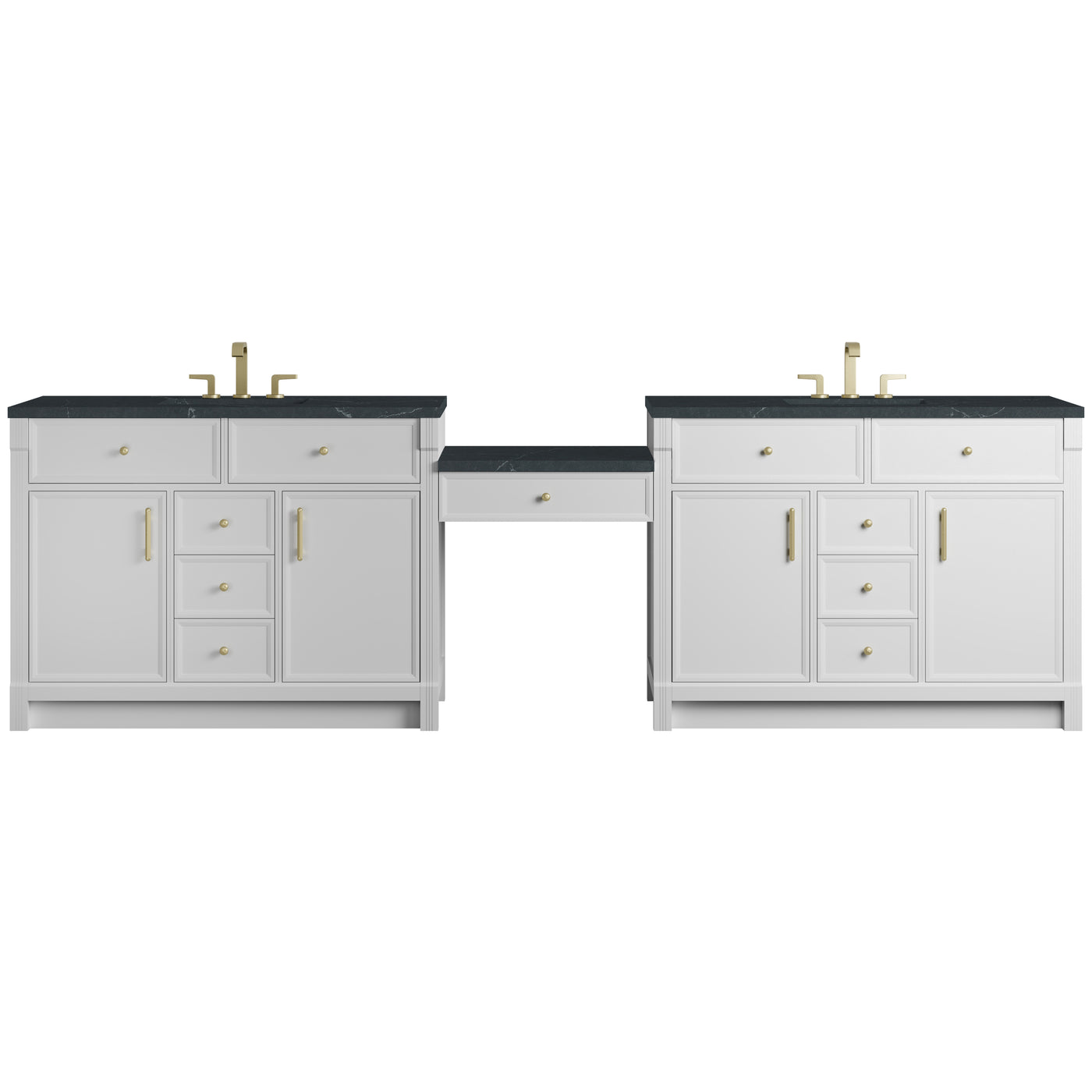 James Martin Bellshire 120" Double Bathroom Vanity, Bright White, view 30