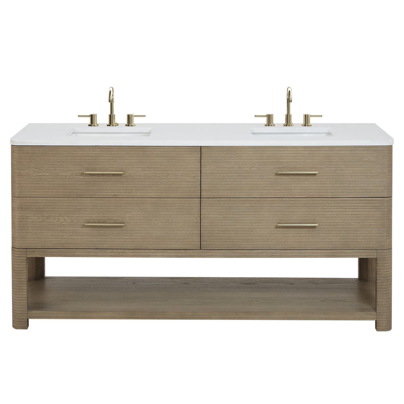 James Martin Lucian 72" Double Bathroom Vanity, Pebble Oak, view 31