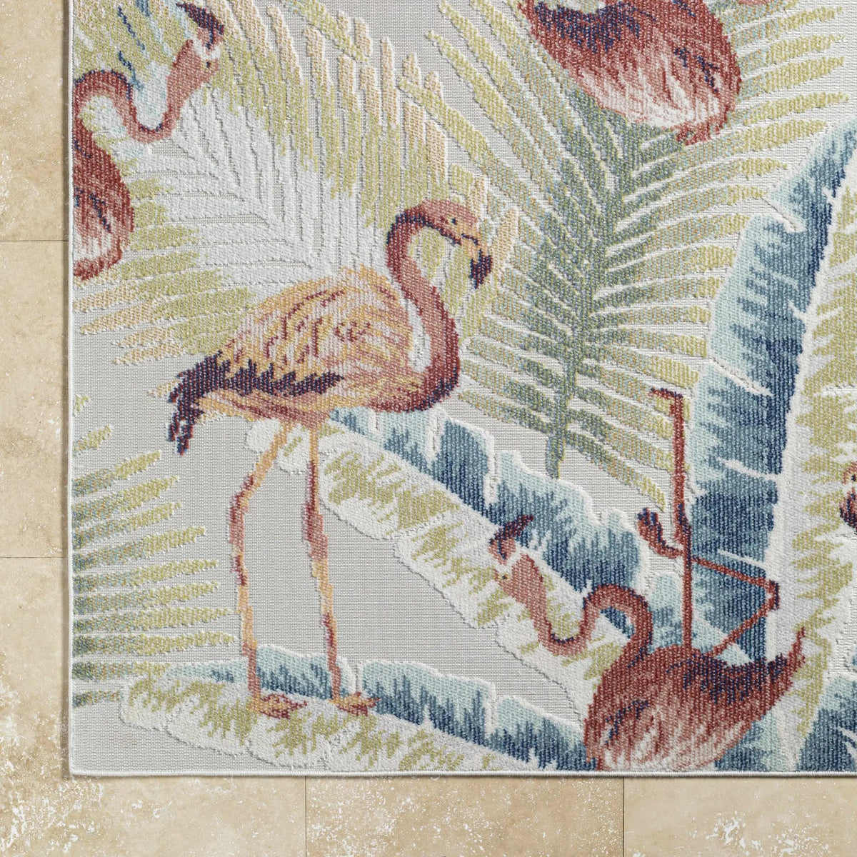Nayan Light Slate Outdoor Area Rug - Clearance, photo 6 of 6