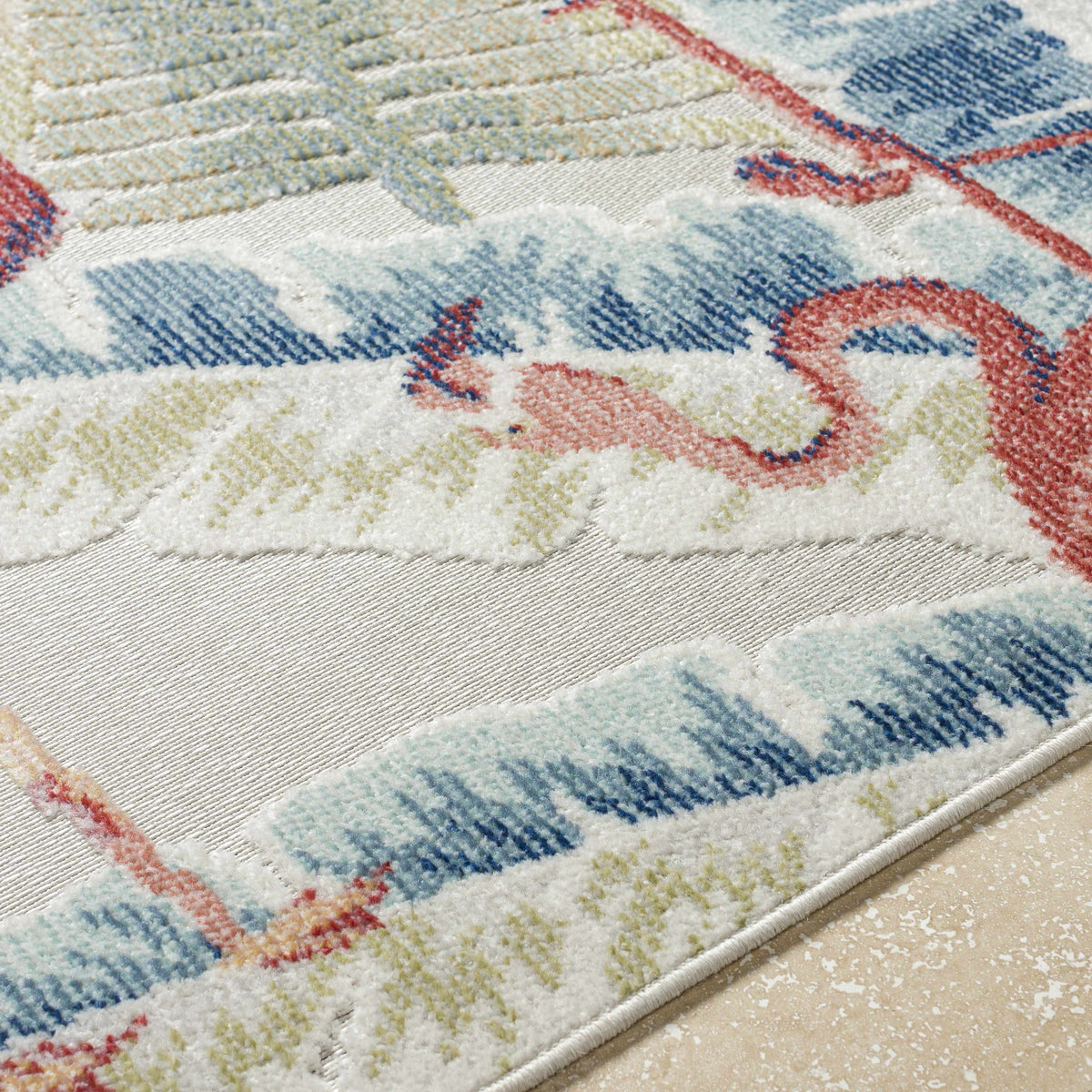 Nayan Light Slate Outdoor Area Rug - Clearance, photo 5 of 6
