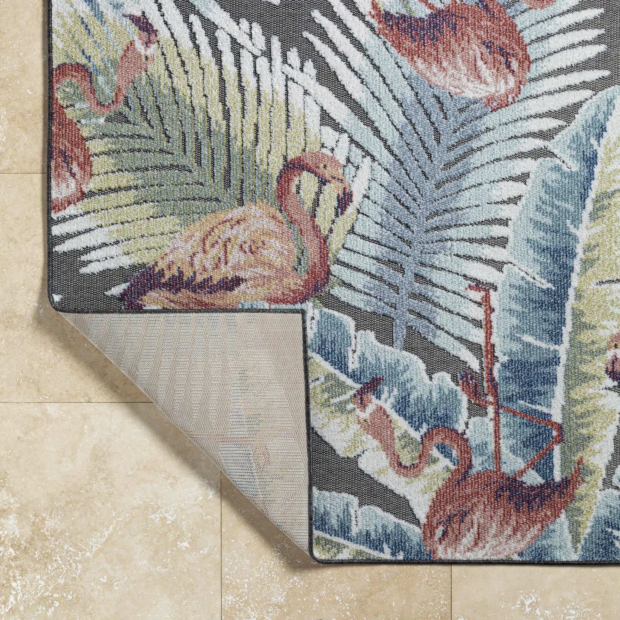 Nayan Charcoal Outdoor Area Rug - Clearance by Boutique Rugs