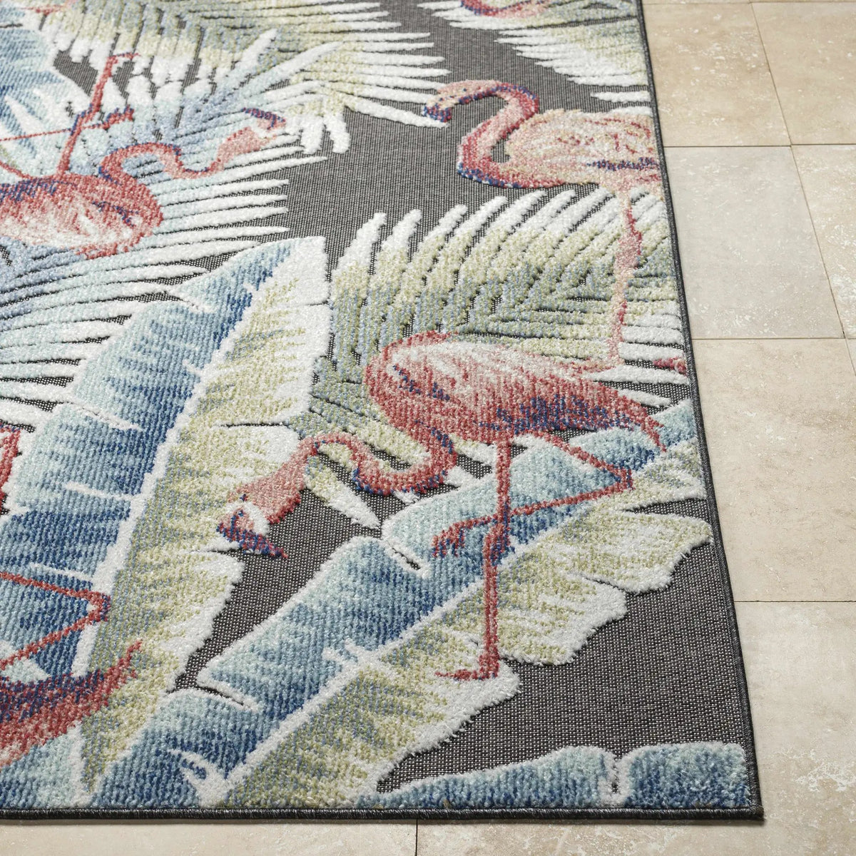 Nayan Charcoal Outdoor Area Rug - Clearance, photo 3 of 7