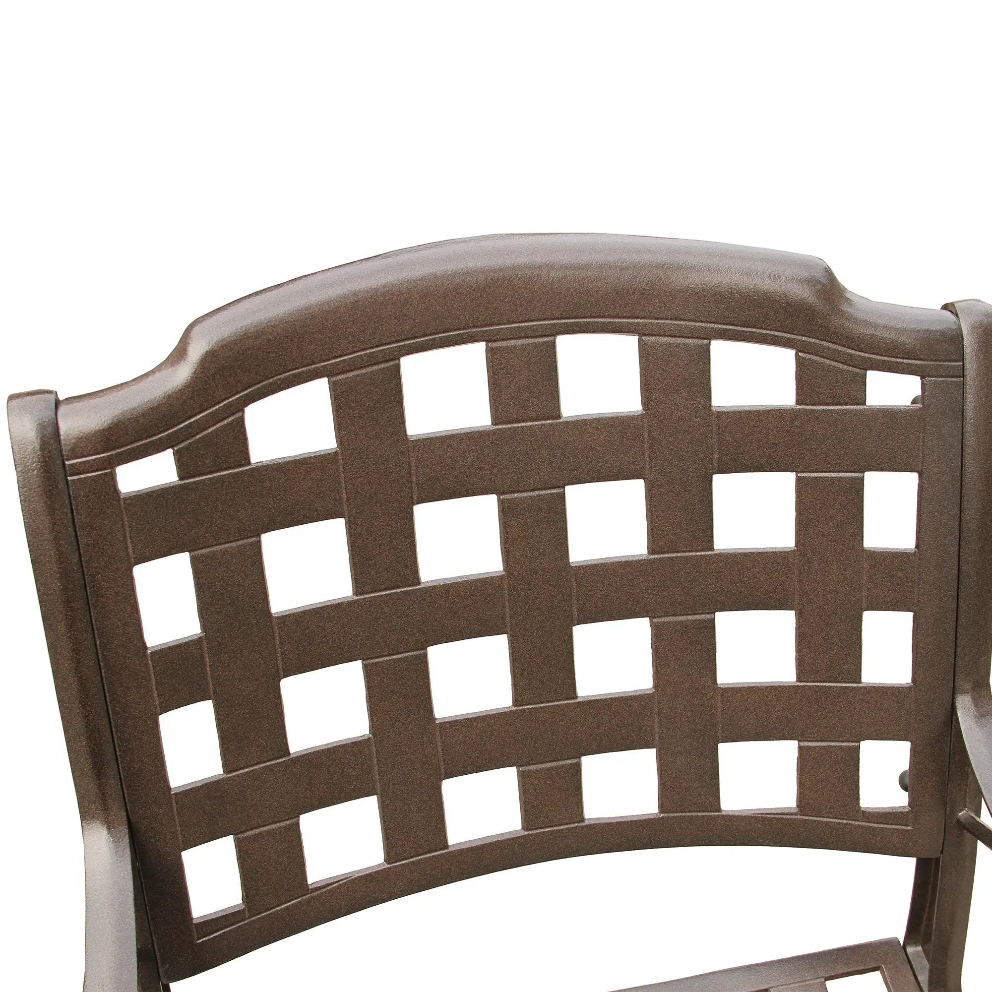 Modern Outdoor Mesh Cast Aluminum Patio Dining Chair by Sharicks