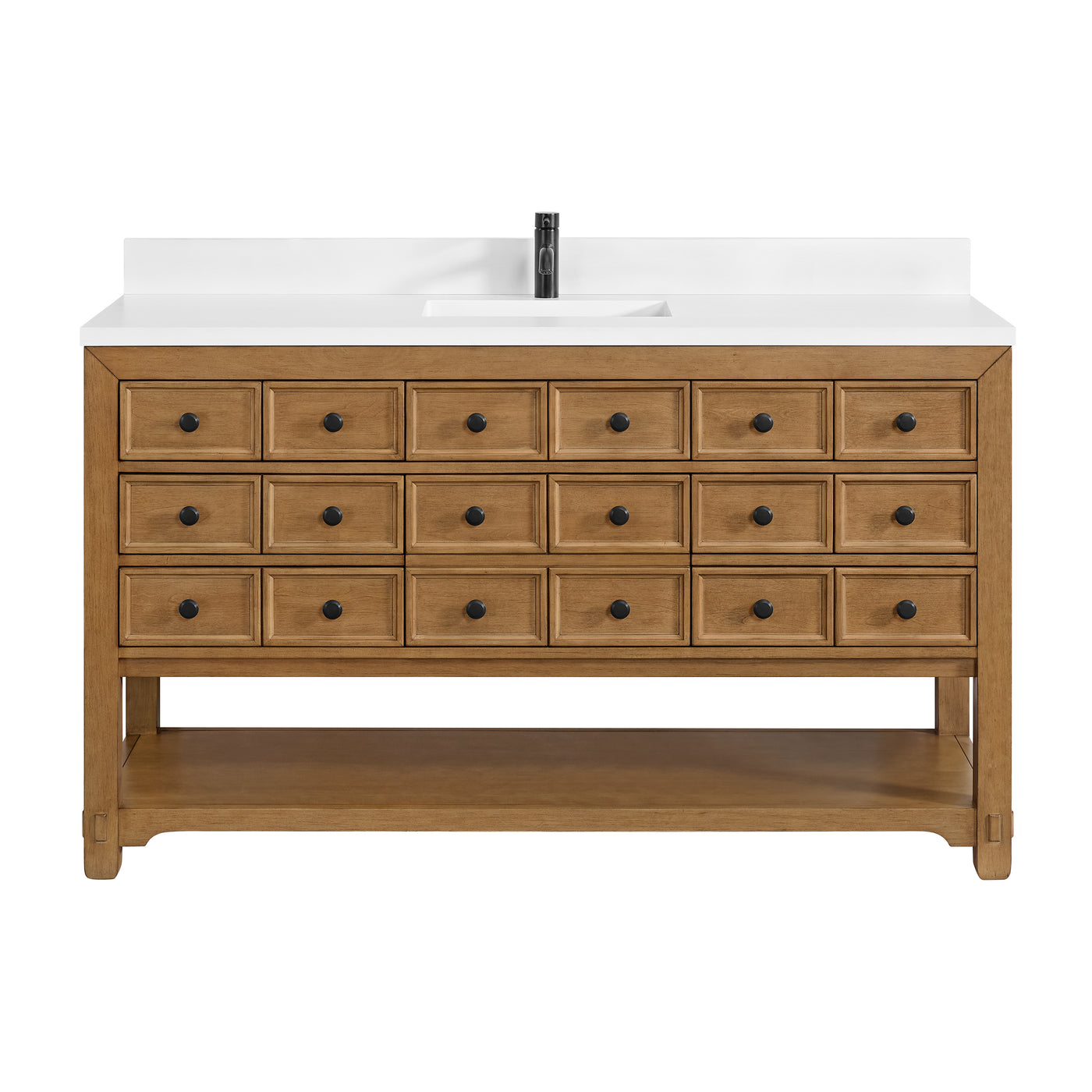 James Martin Malibu 60" Single Bathroom Vanity, Amber Birch, view 38