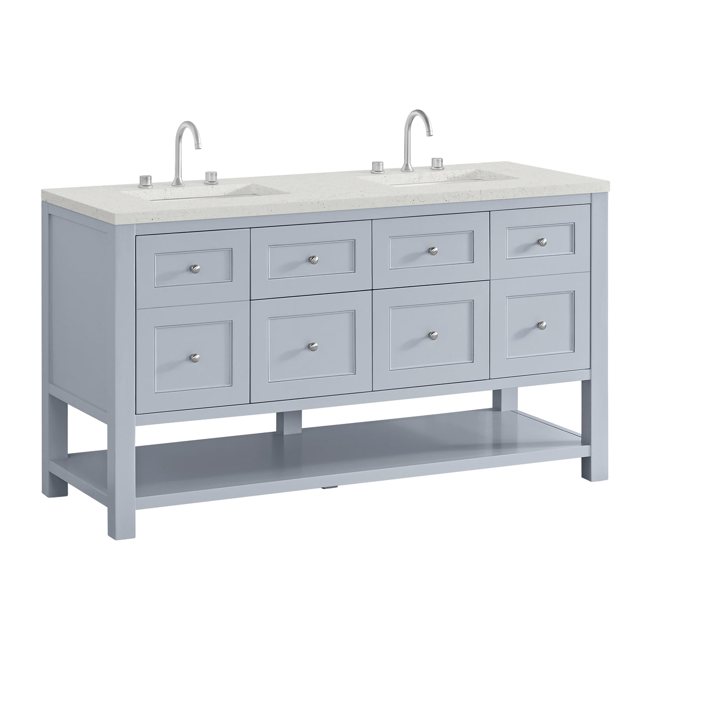 James Martin Breckenridge 60" Double Bathroom Vanity, Serenity Blue, view 30