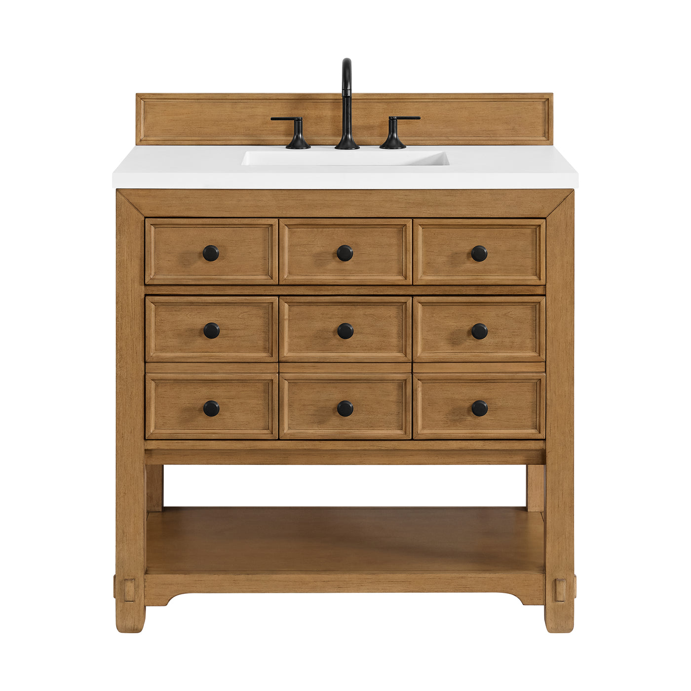 James Martin Malibu 36" Single Bathroom Vanity, Amber Birch, view 28