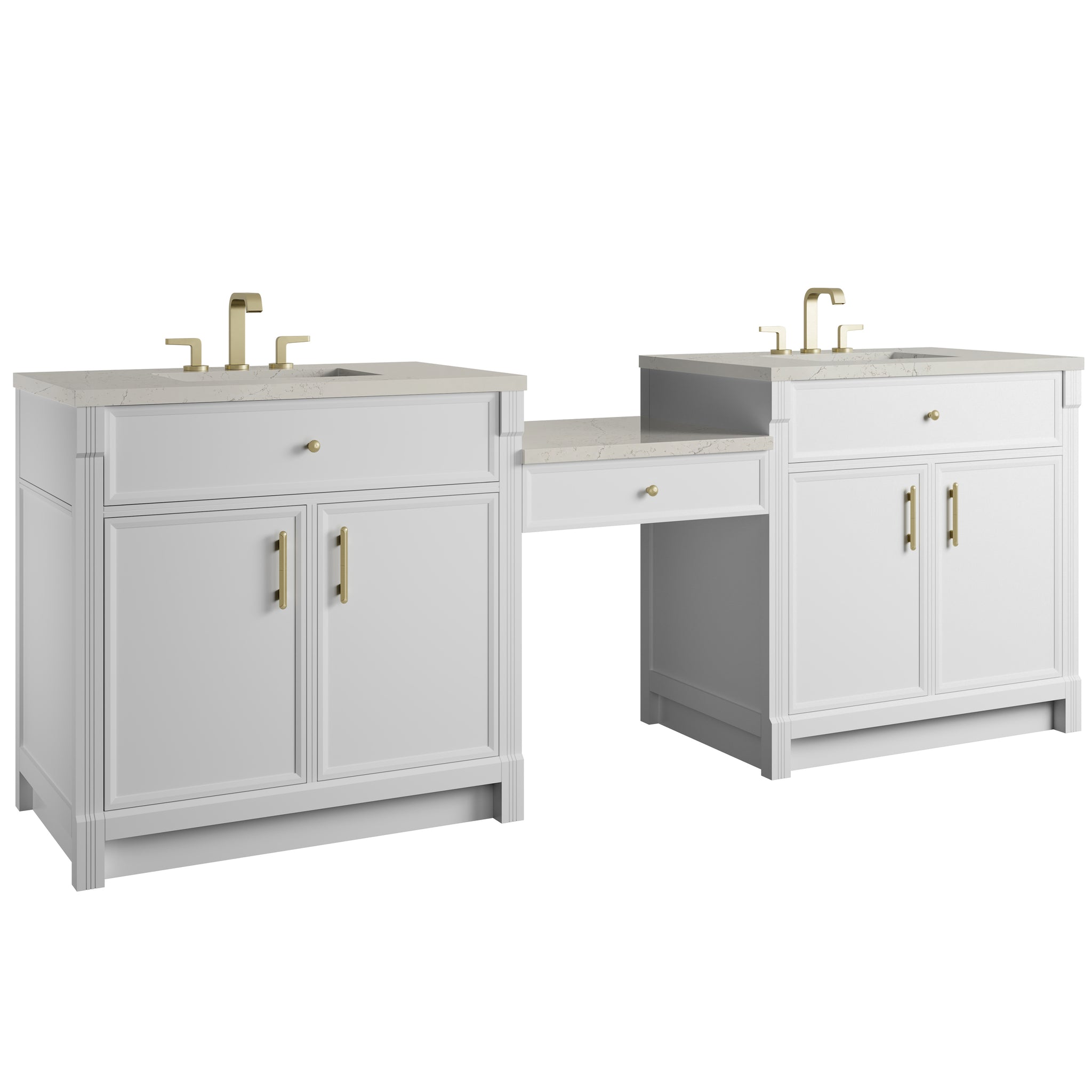 James Martin Bellshire 96" Double Bathroom Vanity, Bright White, view 40