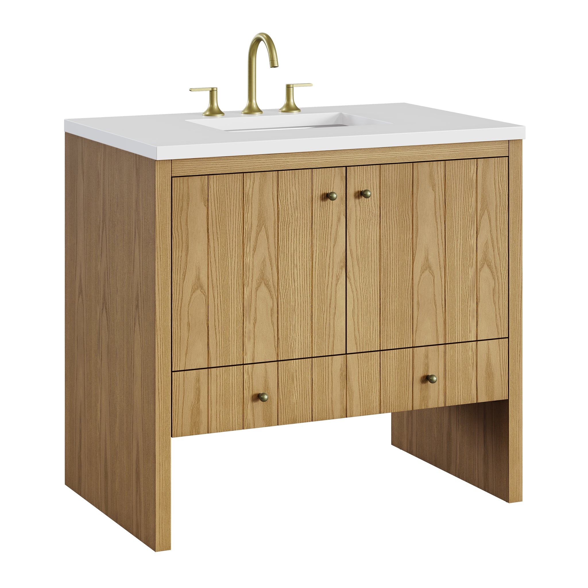 James Martin Hudson 36" Single Bathroom Vanity, Light Natural Oak, view 37