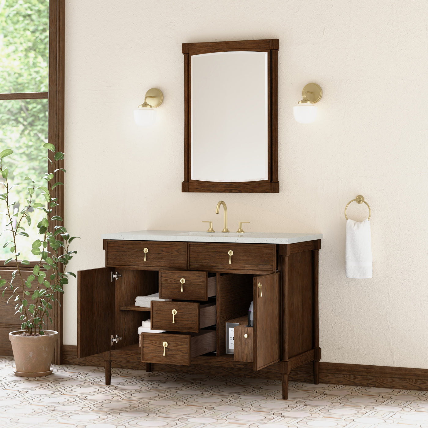 James Martin Kinnsden 48" Single Bathroom Vanity, Sable Oak, view 32