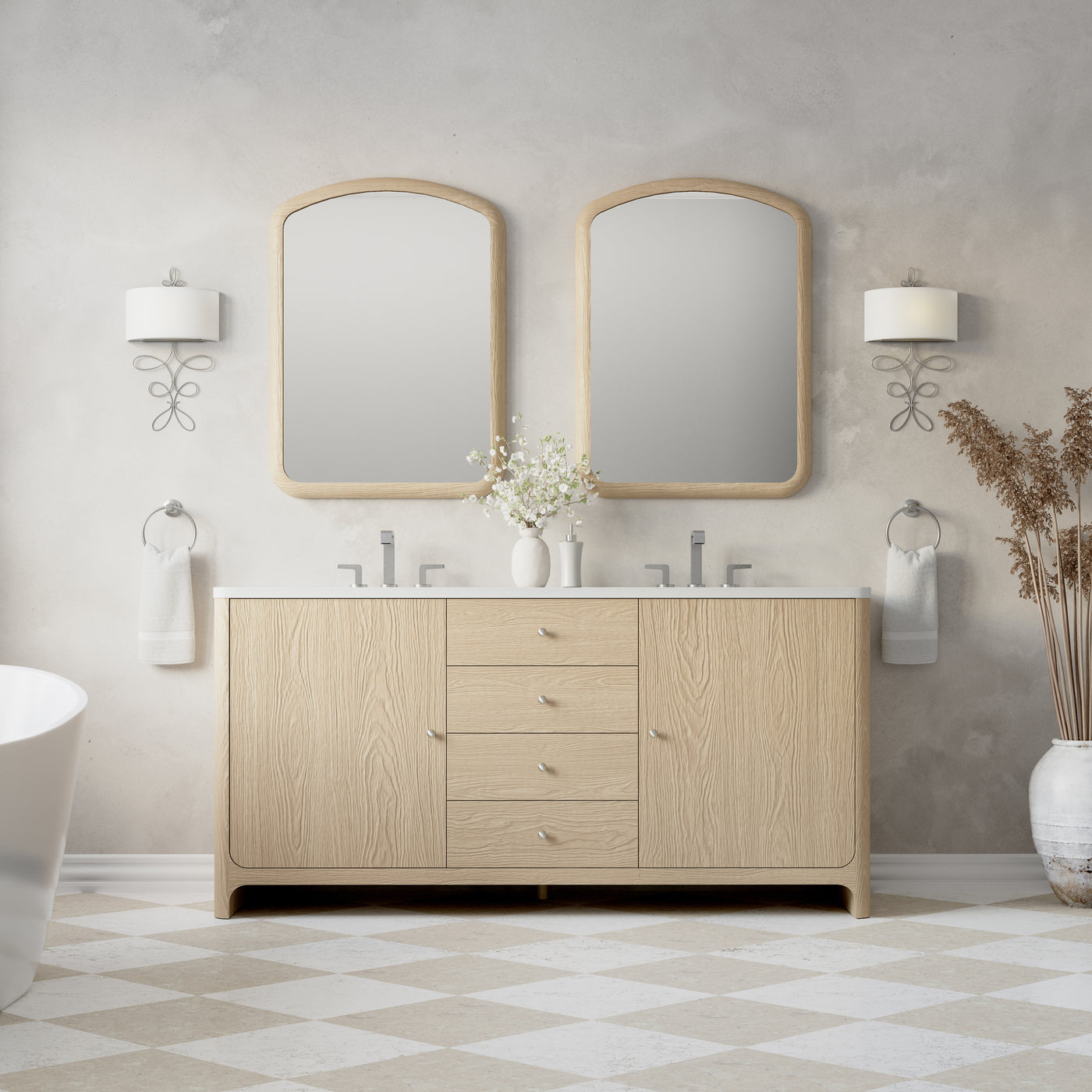 James Martin Gracyn 72" Double Bathroom Vanity, Coastal Driftwood, view 23