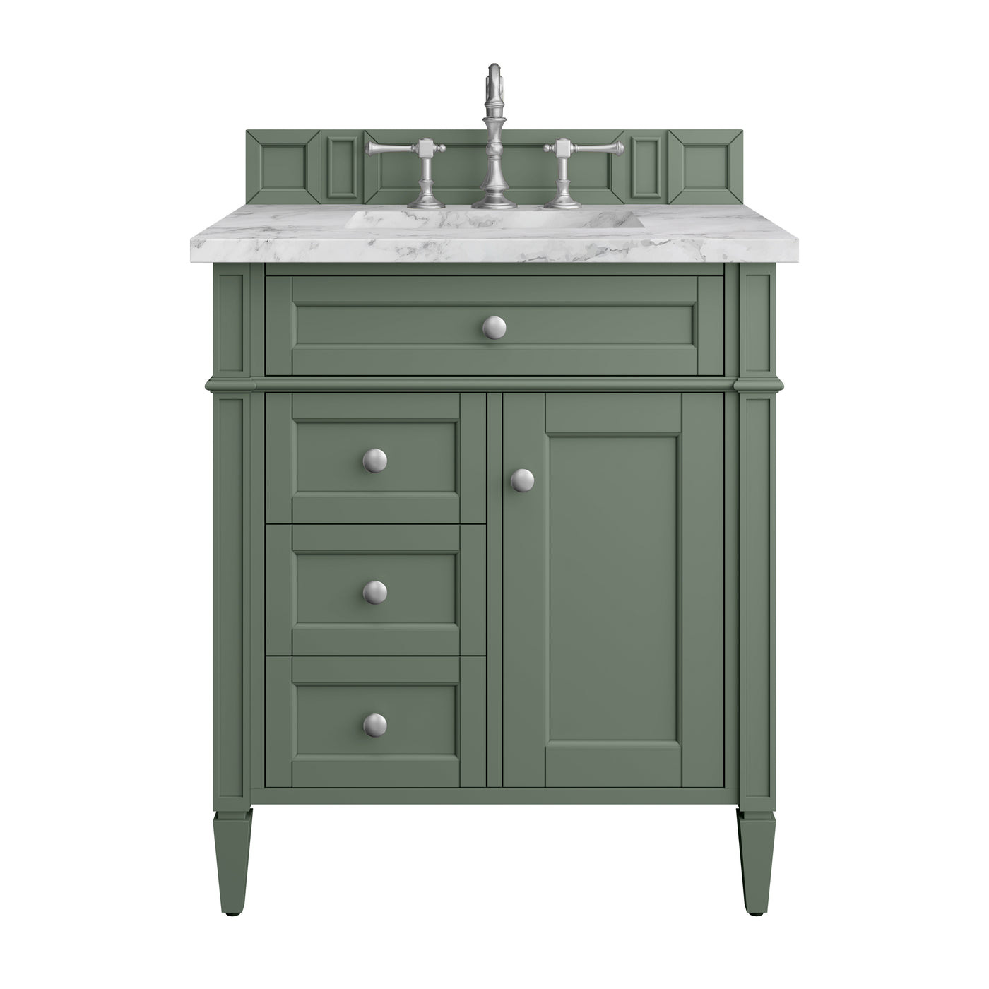 James Martin Brittany 30" Single Bathroom Vanity, Smokey Celadon, view 37